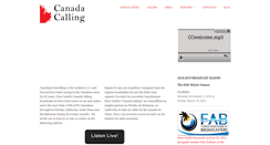 Desktop Screenshot of canadacalling.com
